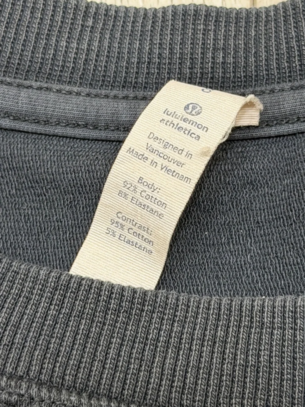 Lululemon Black Crewneck Pullover Sweatshirt Size 8
